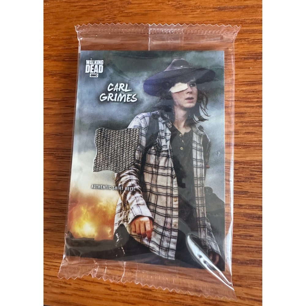 2018 Topps Walking Dead Supply Drop Carl Grimes Shirt Relic Sealed In Memory of